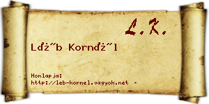 Léb Kornél névjegykártya
